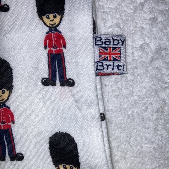 Baby Brit bodysuit with guards England British cotton 6/12m - Picture 3 of 8